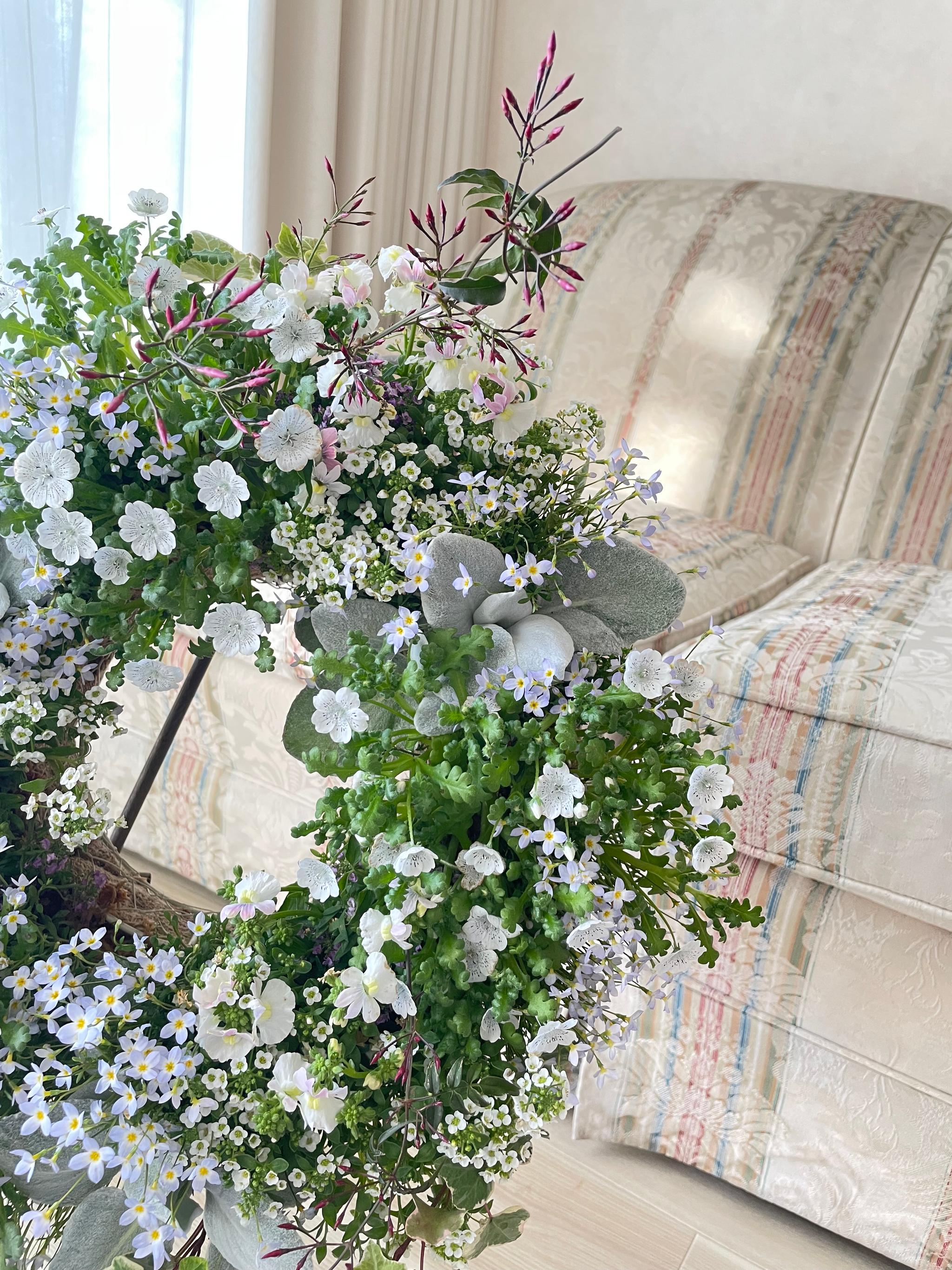 春が訪れた野原のような寄せ植えリース *:.｡ 幸せのwreath  「 spring  field 」  ..:* | 5枚目